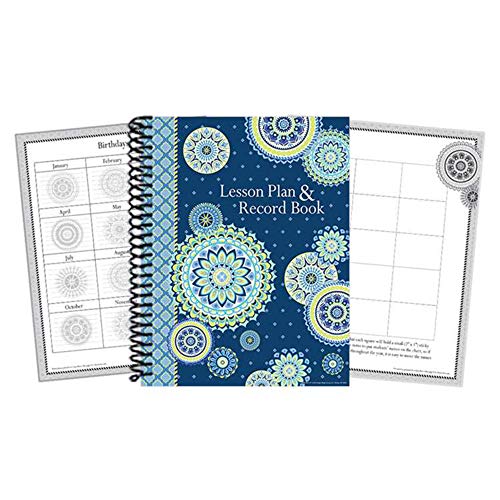 Eureka Blue Harmony Back to School Classroom Supplies Record and Lesson Plan Book for Teachers, 8.5'' x 11'', 40 Weeks, 8.5 inches X 11 inches - Image 2