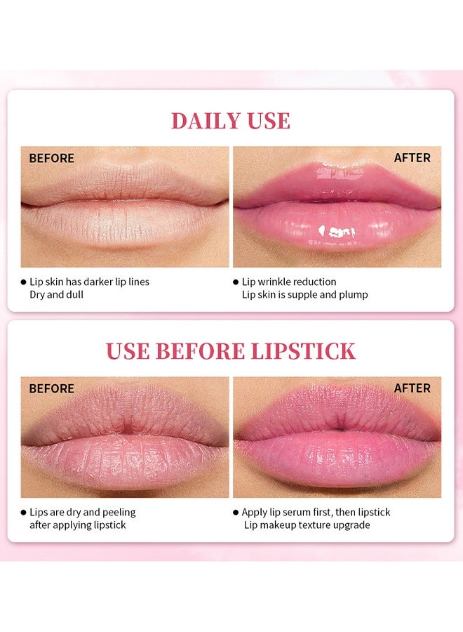 ibcccndc Pink Lip Serum Lip Gloss Oil For Plumper And Moisturizer Serum Hydrating Lip Serum For Dry Peeling And Dark Lips Color Changing Lip Oil For Lips And Cheeks Gorgeous Glow Of Lips - Image 4