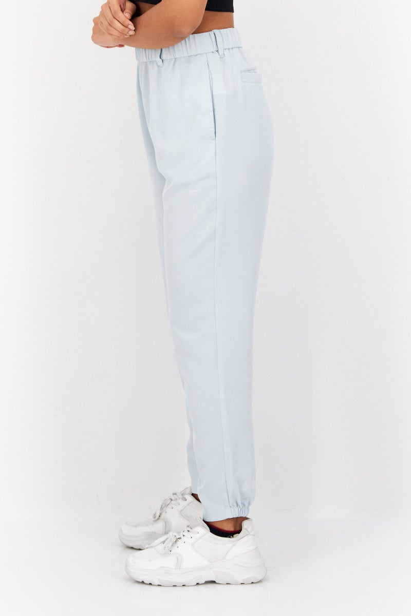 Lyle & Scott Women Sportswear Fit Golf Track Pants, Sky Blue  - Image 3