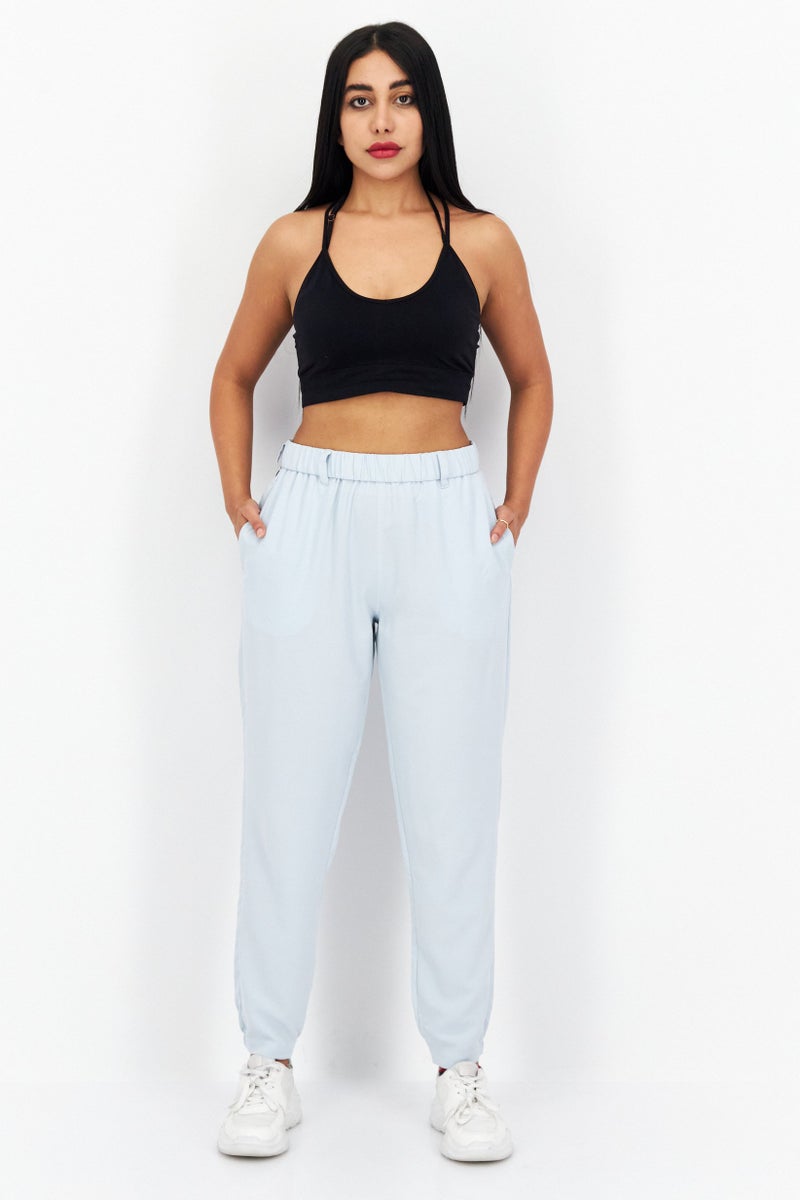 Lyle & Scott Women Sportswear Fit Golf Track Pants, Sky Blue  - Image 4
