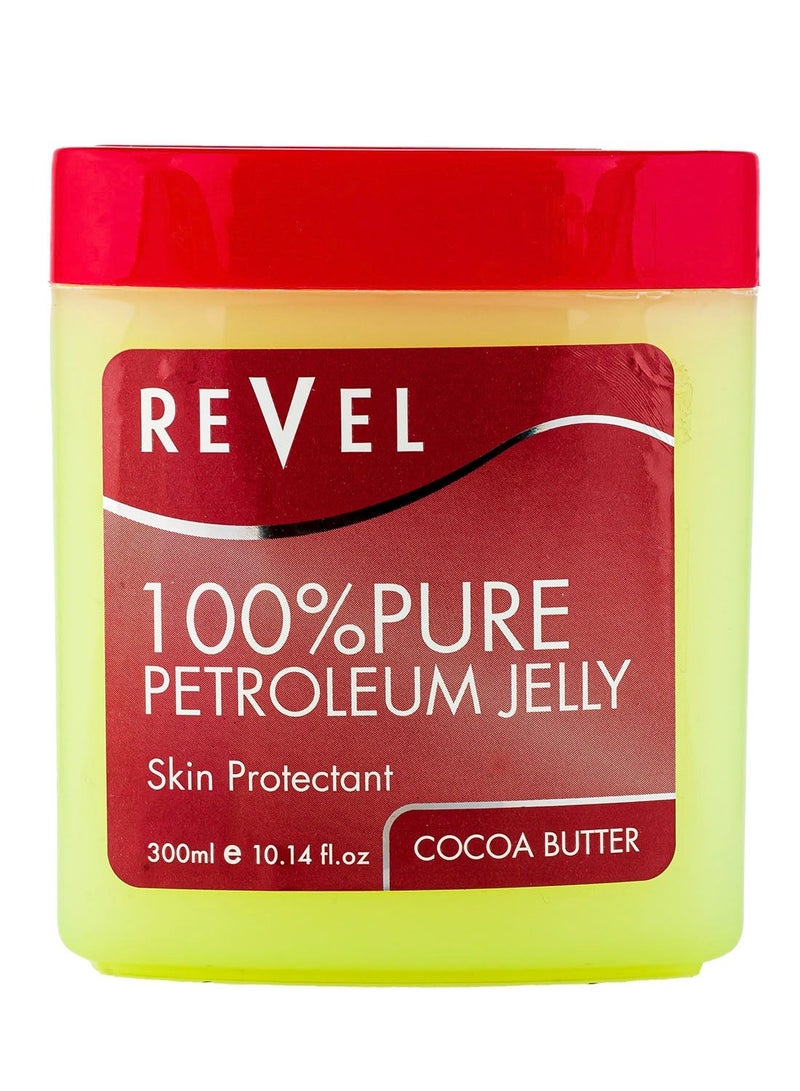Revel Skin Care Cocoa Butter 100% Pure Petroleum Jelly 300ml Skin Protectant Softens Soothe Moisturize - Image 1