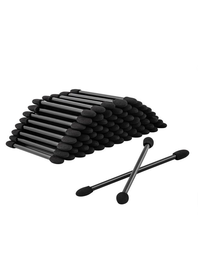 Ponpon 100Pcs Eyeshadow Applicators Dual Sides Eye Sponge Applicators Disposable Eyeshadow Brush For Girls Lady Women Makeup - Image 1