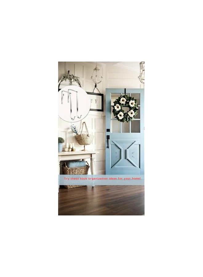 promass 10Pcs Metal Over The Door Hooks - Sturdy Door Hanger Z Hooks for Hanging Clothes, Towels, Coats, and More - Efficient and Versatile Organizer for Any Space - Image 5