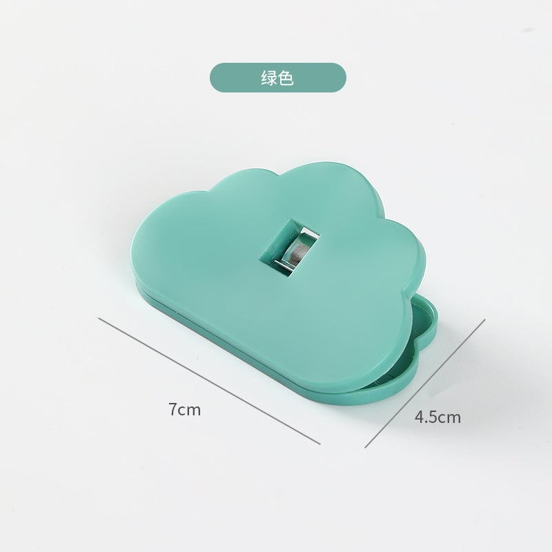 Cloud Food Sealing Clip Kitchen Spice Bag Sealing Clip Refrigerator Snack Tea Milk Powder Moisture-proof Sealing Clip Green 