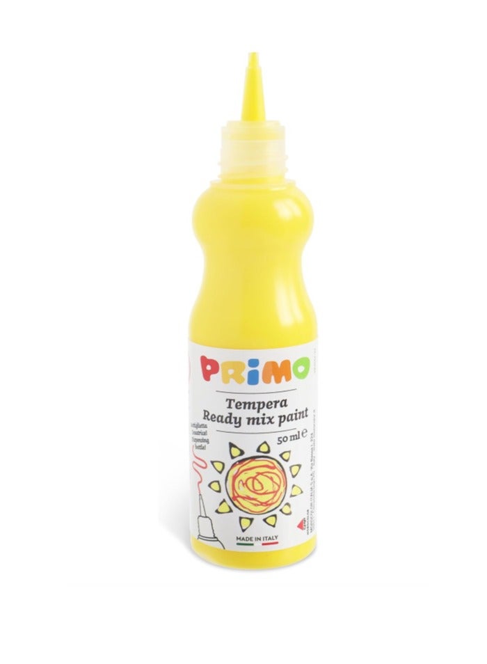 PRIMO Tempera Paint Bottle, 50ml, Basic Yellow, Non-Toxic, Convenient, for Little Artists by Primo - Image 1