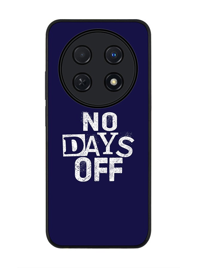 Stylizedd Rugged Black edge case for Huawei nova 12i 4G, Slim fit Soft Case Flexible Rubber Edges Anti Drop TPU Gel Thin Cover -  No days off - Image 1