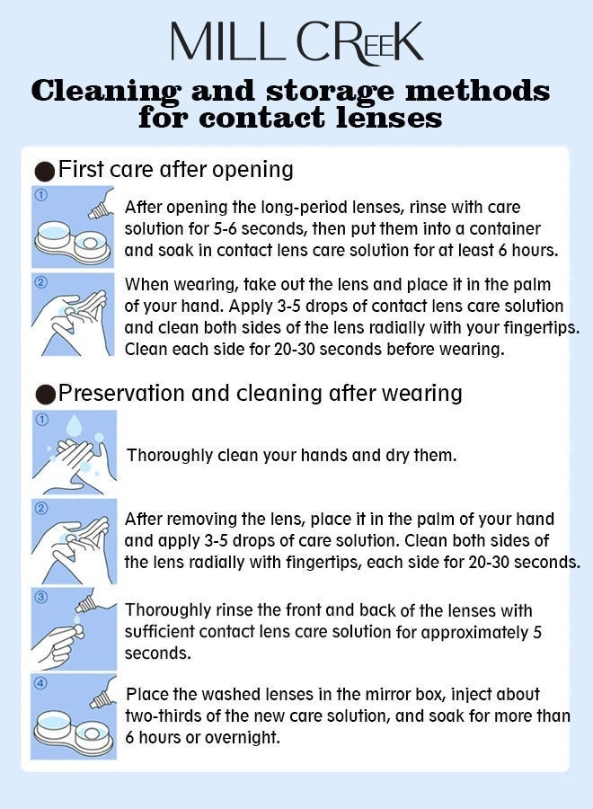 Mill Creek color contact lenses 14.5MM hydrogel lenses can be used for 6 months 1 pair of 2 brown glasses - Image 5