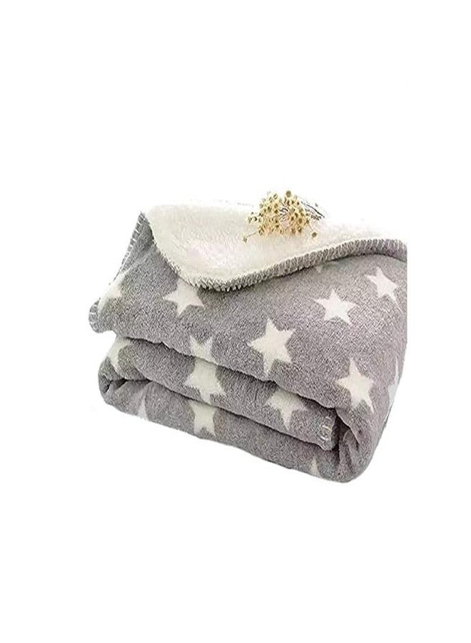 Bumtum Super Soft New Born Baby Blanket | Wrapper Sheet for Baby Boys & Baby Girls | Star Pattern, Lightweight | Super Comfortable (100cm x 75cm, Grey) - Image 1