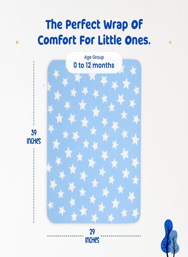 Bumtum Super Soft New Born Baby Blanket | Wrapper Sheet for Baby Boys & Baby Girls | Star Pattern, Lightweight | Super Comfortable (100cm x 75cm, Grey) - Image 5