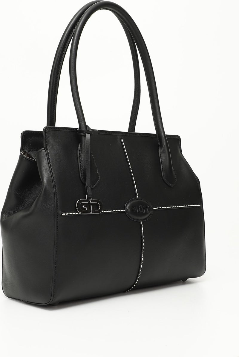 Gönderi(r) Gon Platinum Genuine Leather Large Size Women's Shoulder and Handbag B3495  - Image 2