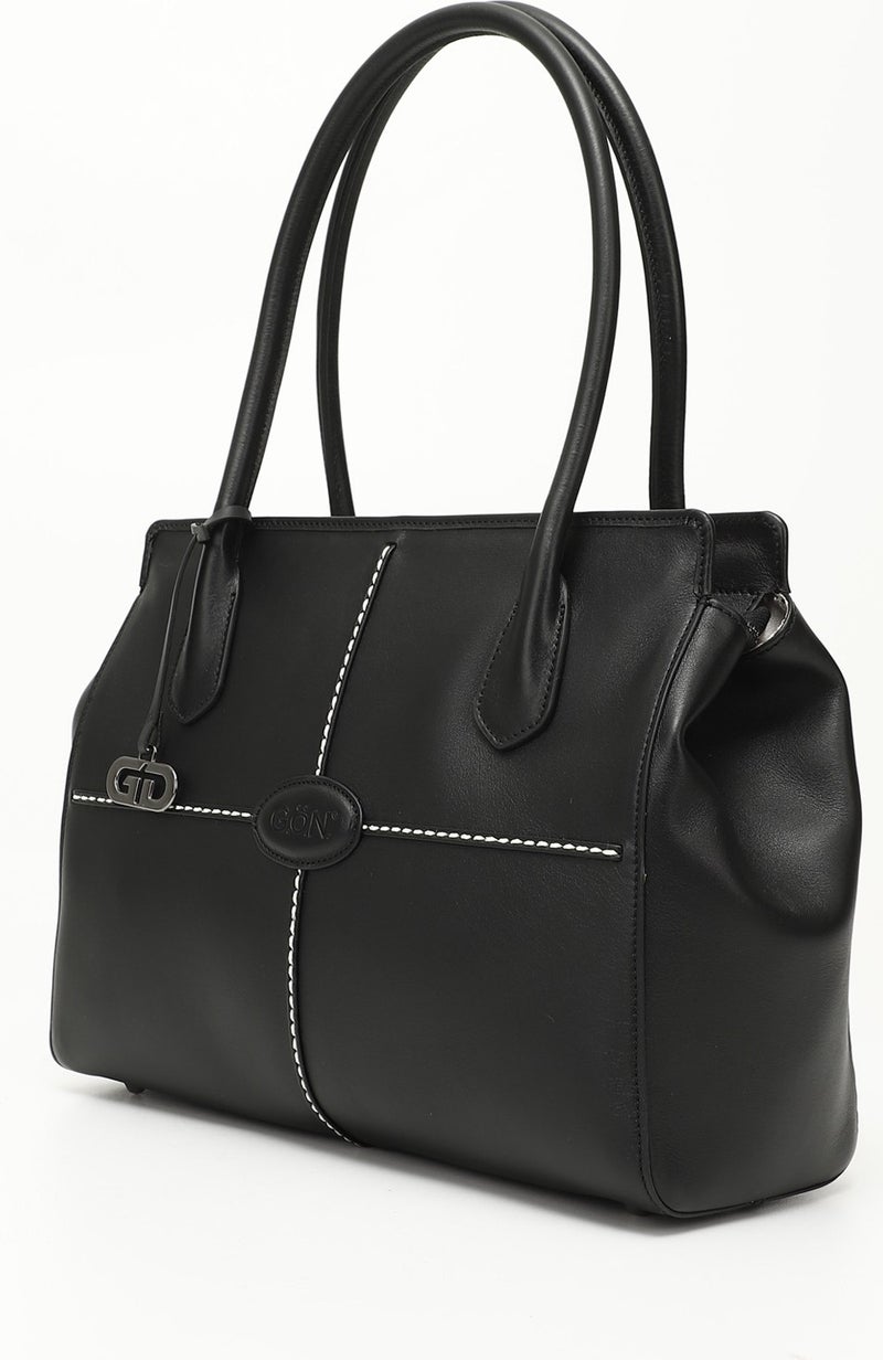 Gönderi(r) Gon Platinum Genuine Leather Large Size Women's Shoulder and Handbag B3495  - Image 3