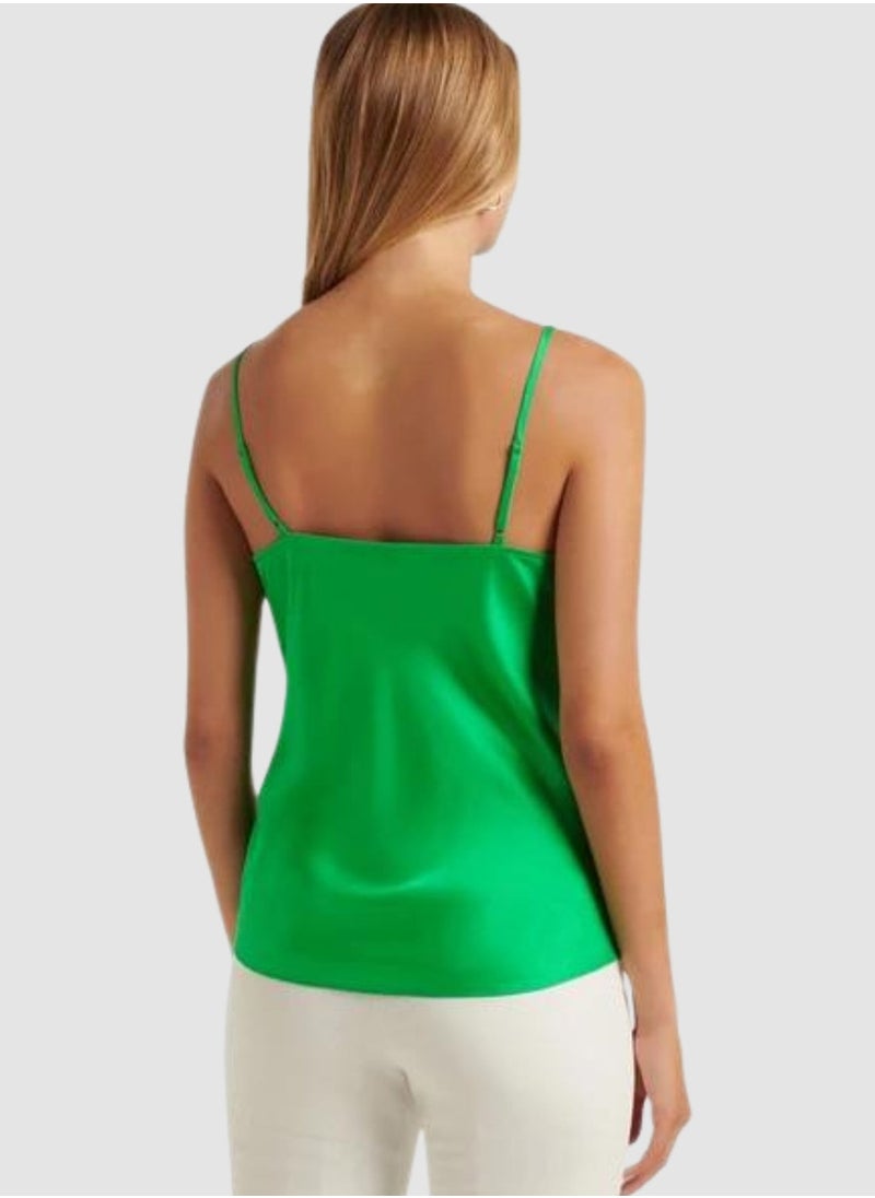 STYCHED - Satin Lace Top - Image 1