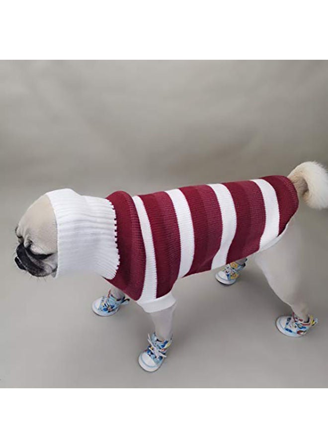 NIBEMINENT Winter Clothes Turtleneck Sweater For Dogs Red XS - Image 5