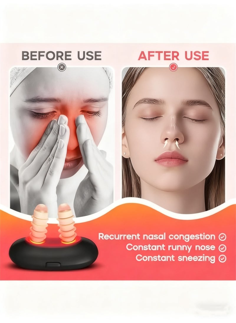 Red Light Nasal Treatment Device, Effectively Relieves Nasal Dryness, Allergies, And Other Discomforts, Rechargeable Portable Sneezing Treatment Device - Image 2