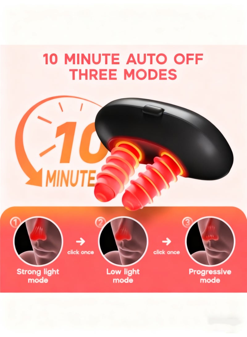 Red Light Nasal Treatment Device, Effectively Relieves Nasal Dryness, Allergies, And Other Discomforts, Rechargeable Portable Sneezing Treatment Device - Image 4