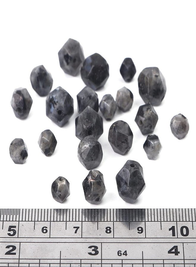 BEADIA Faceted Natural Black Spectrolite Stone Round Beads 8mm 36cm/Strand for Jewelry Making - Image 3