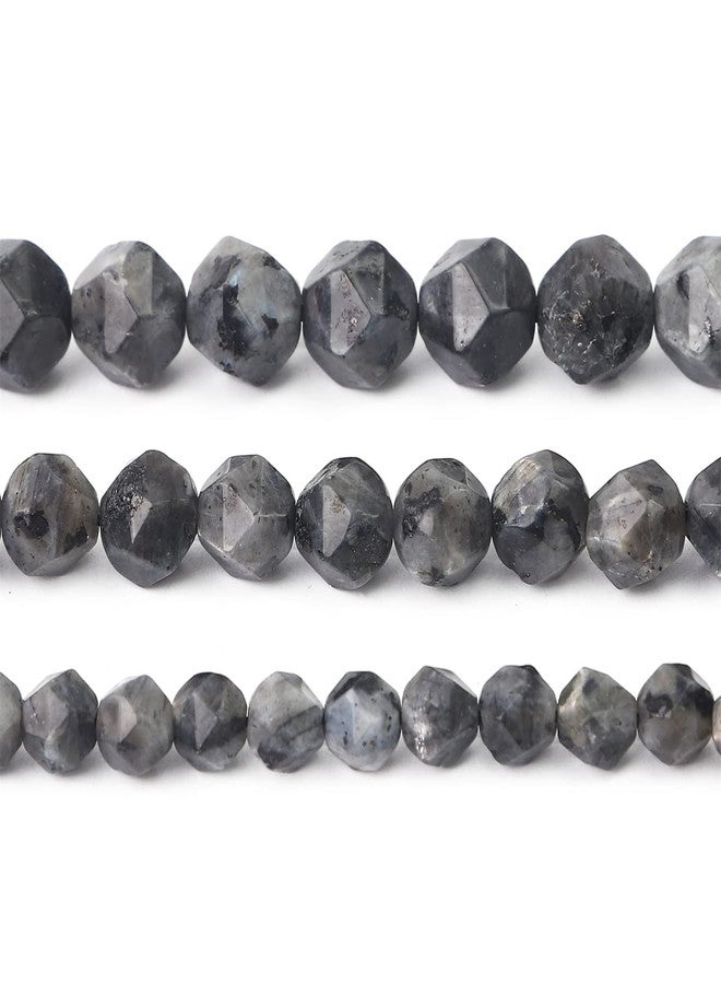 BEADIA Faceted Natural Black Spectrolite Stone Round Beads 8mm 36cm/Strand for Jewelry Making - Image 4