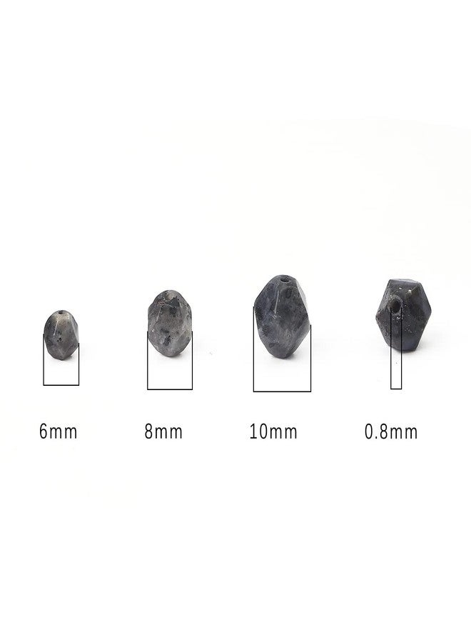 BEADIA Faceted Natural Black Spectrolite Stone Round Beads 8mm 36cm/Strand for Jewelry Making - Image 2