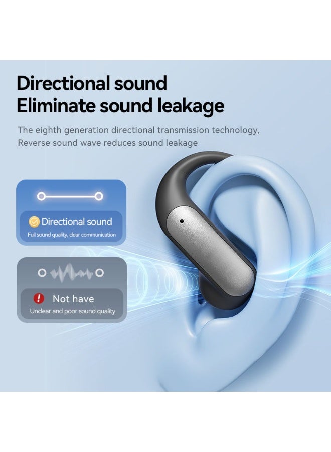 Open-Ear Wireless Earbuds – Bluetooth 5.4, AI Translation & Digital Display – Ramadan Special Gift Edition – Midnight Black - Image 5