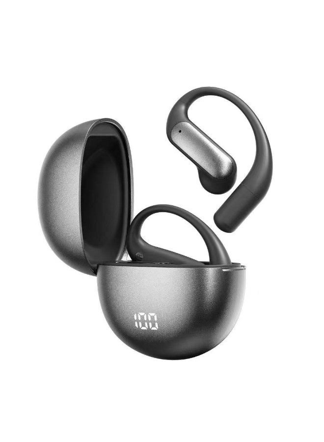 Open-Ear Wireless Earbuds – Bluetooth 5.4, AI Translation & Digital Display – Ramadan Special Gift Edition – Midnight Black - Image 1