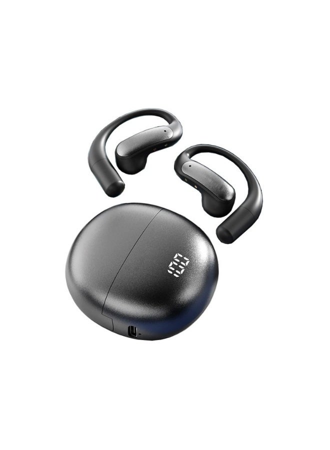 Open-Ear Wireless Earbuds – Bluetooth 5.4, AI Translation & Digital Display – Ramadan Special Gift Edition – Midnight Black - Image 3