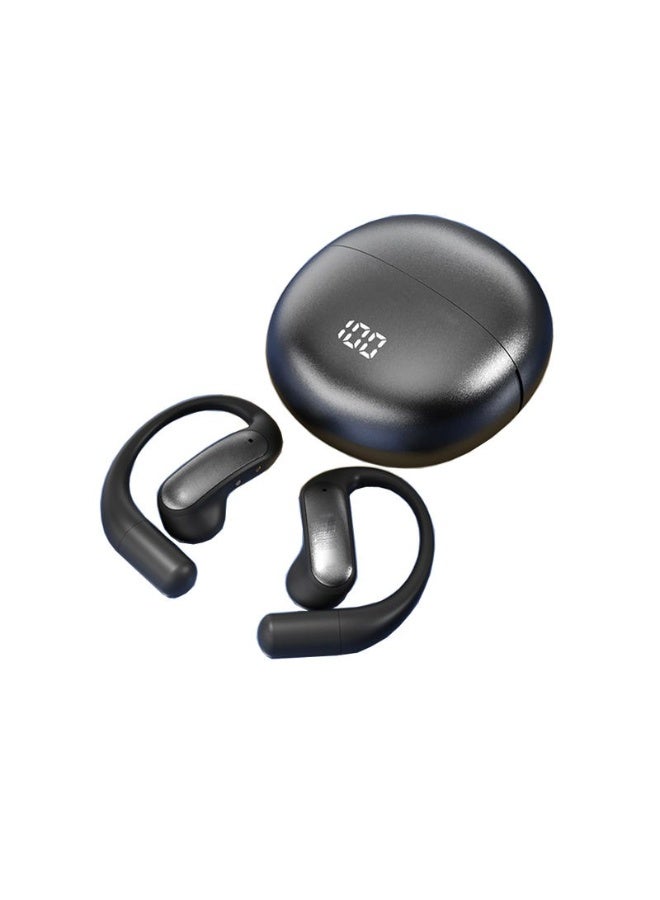 Open-Ear Wireless Earbuds – Bluetooth 5.4, AI Translation & Digital Display – Ramadan Special Gift Edition – Midnight Black - Image 4