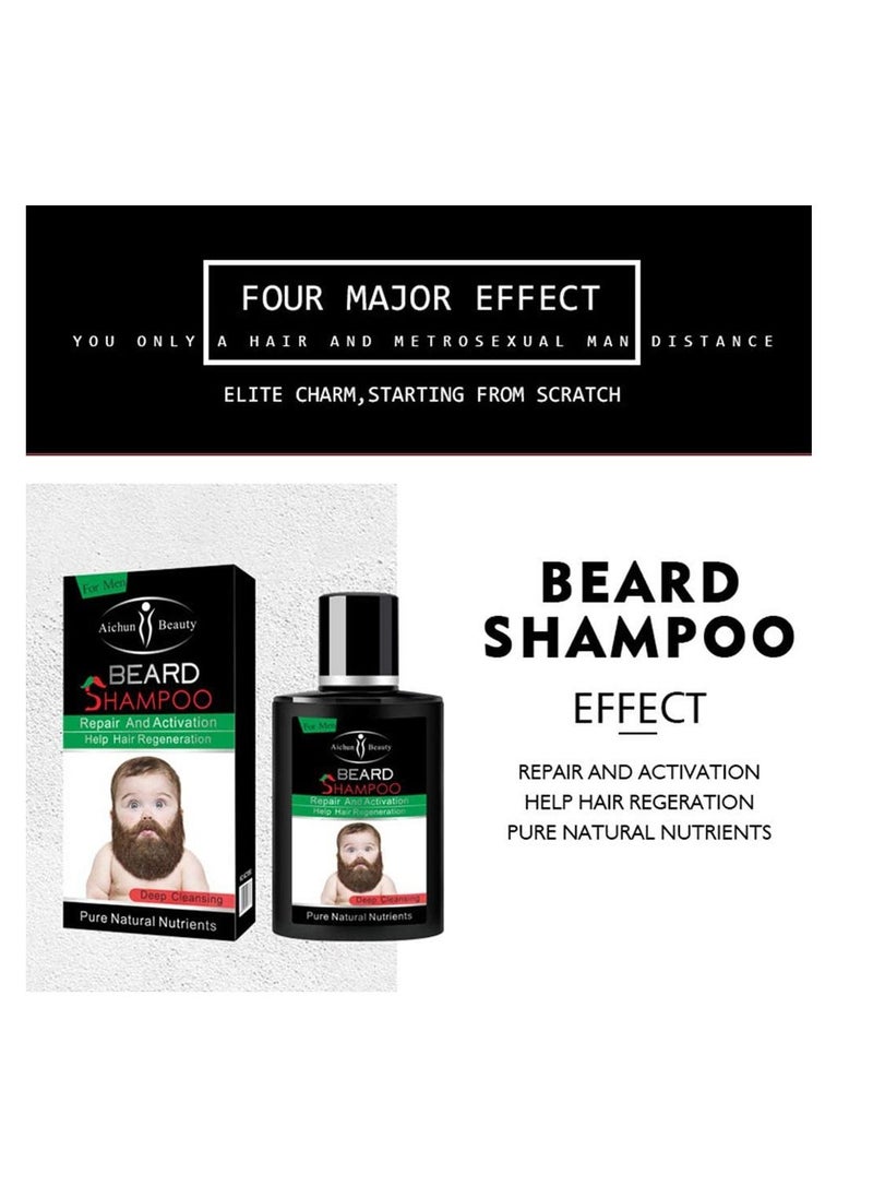 Aichun beauty Beard Shampoo Hair Growth Regeneration Repair and Activation Pure Natural Nutrients Rich in Vitamins Essence 100ml  - Image 3