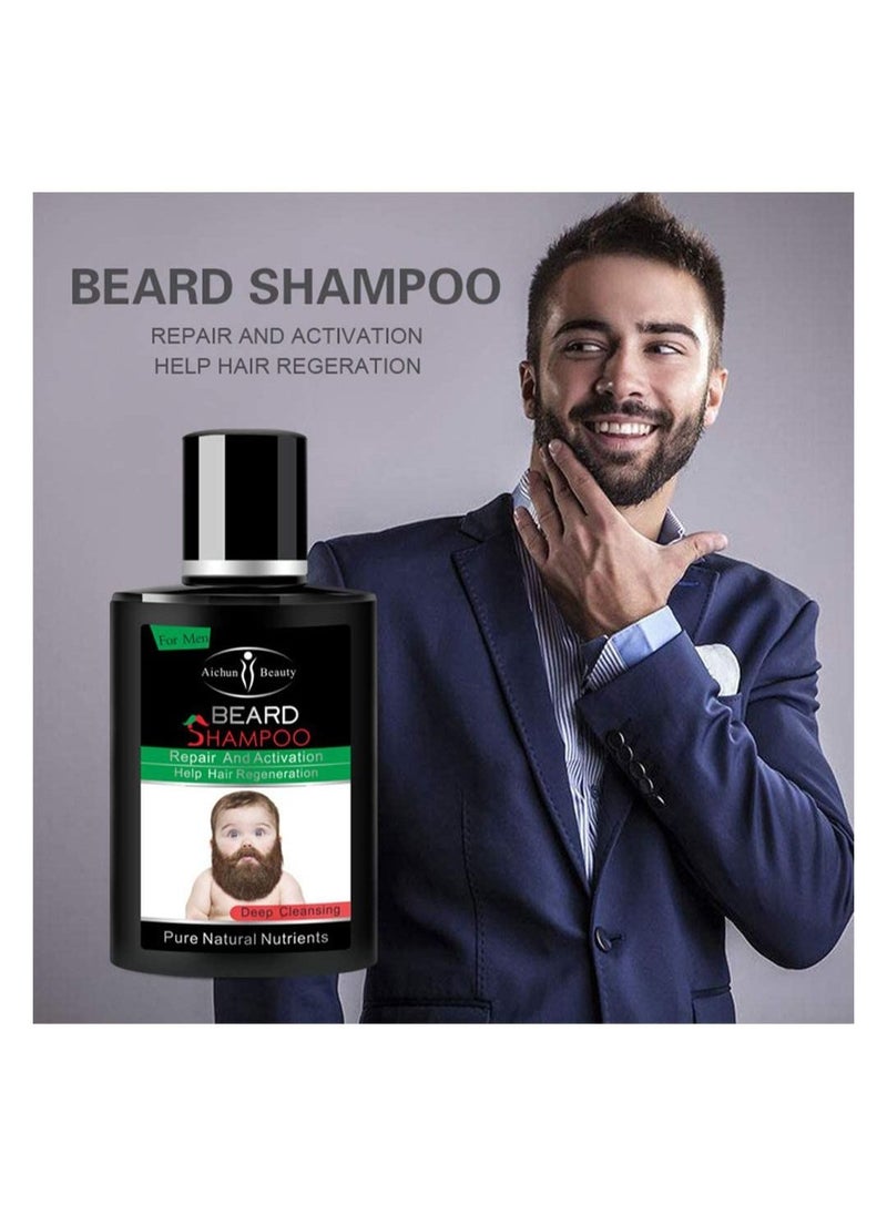 Aichun beauty Beard Shampoo Hair Growth Regeneration Repair and Activation Pure Natural Nutrients Rich in Vitamins Essence 100ml  - Image 2