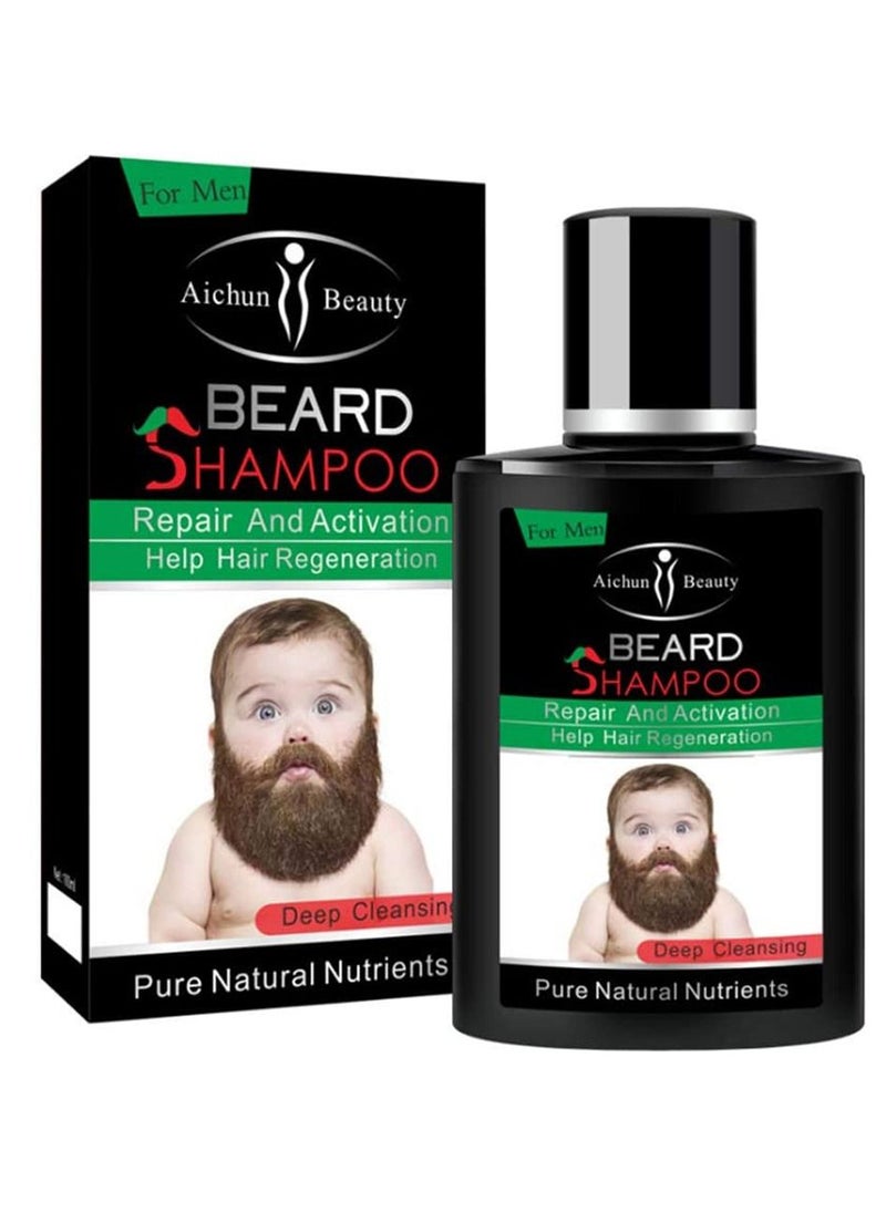 Aichun beauty Beard Shampoo Hair Growth Regeneration Repair and Activation Pure Natural Nutrients Rich in Vitamins Essence 100ml  - Image 1