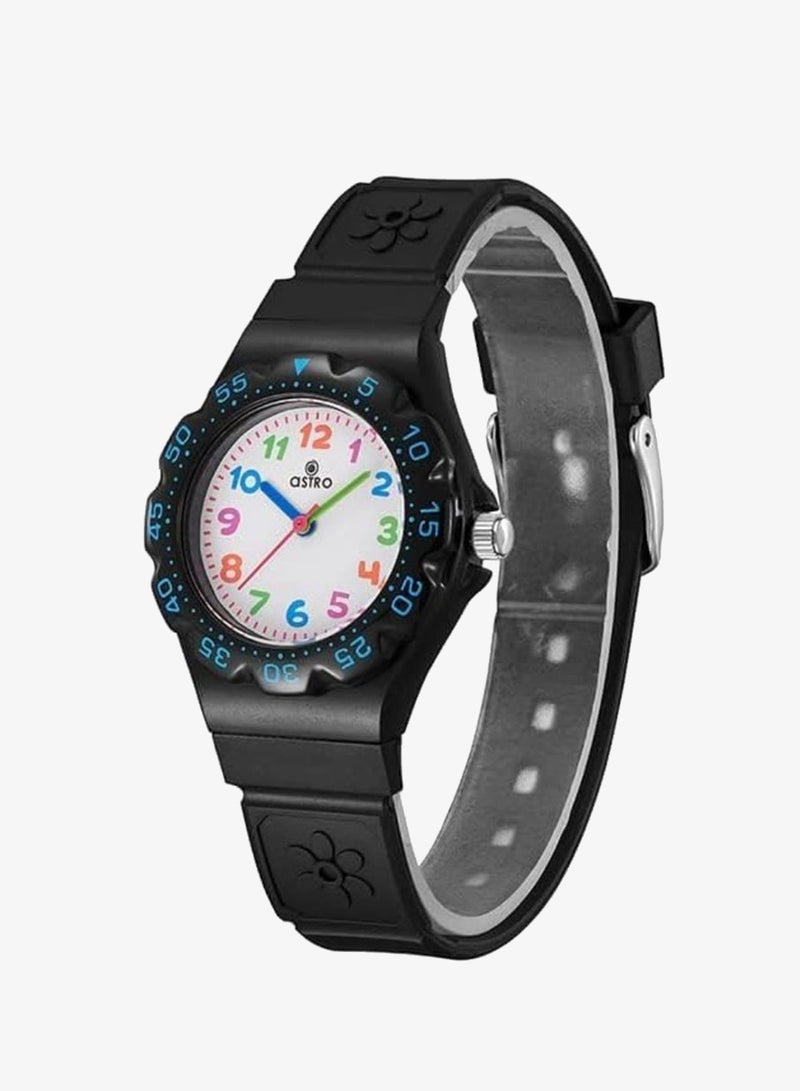 Astro Kids Watch, Analog Display and Polyurethane Strap - A23803-PPBB, Black - Image 2