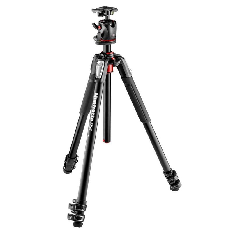 Manfrotto 055 Aluminum 3-Section Tripod Kit with Horizontal Column and Ball Head (MK055XPRO3-BHQ2), Black - Image 5