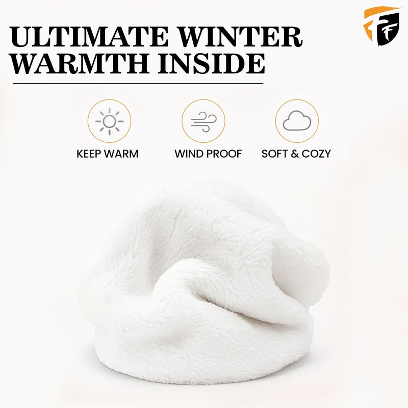 FF Premium Thermal Winter Beanie Cap for Women Warm Woollen Fleece Lined Winter Cap Soft Knitted Thermal Hat for Cold Weather Outdoor Use - Free Size - Image 2