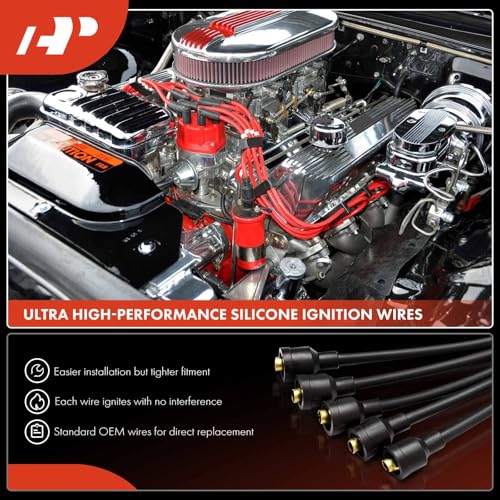 A-Premium Ignition Spark Plug Wires Set of 6 Compatible with Nissan Frontier 1999-2004, Pathfinder 1996-2000, Xterra 2000-2004 & Infiniti QX4 1997-2000, 3.3L - Image 4