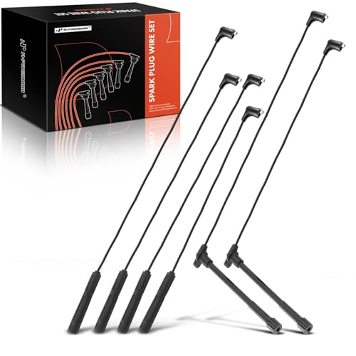 A-Premium Ignition Spark Plug Wires Set of 6 Compatible with Nissan Frontier 1999-2004, Pathfinder 1996-2000, Xterra 2000-2004 & Infiniti QX4 1997-2000, 3.3L - Image 1