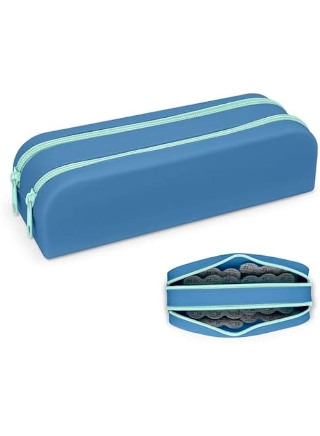 عربست منظم العدسات اللاصقة اليومي، حافظة من السيليكون مقاومة للماء مع تسمية واضحة لليمين واليسار، حافظة عدسات الاتصال اليومية القابلة للتصرف مزدوجة الجانب مع حافظة عدسات الاتصال المحمولة للسفر. - Image 1