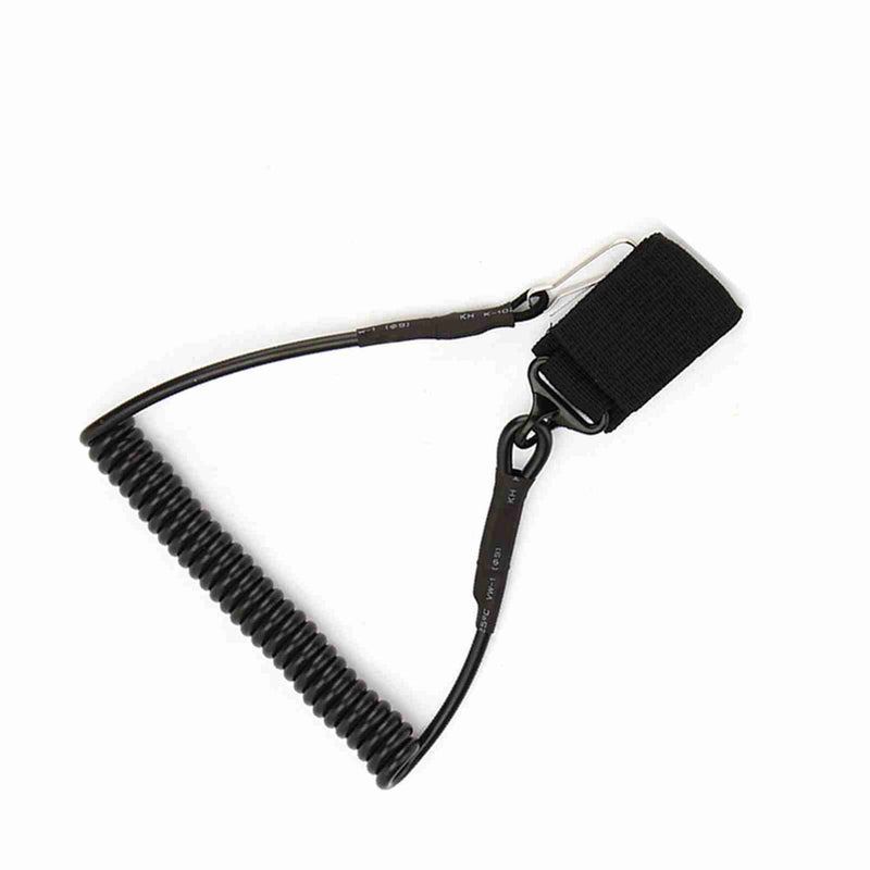 Adjustable Tactical Pistol Lanyard Sling Elastic Hand Belt Chain Secure Spring - Image 5