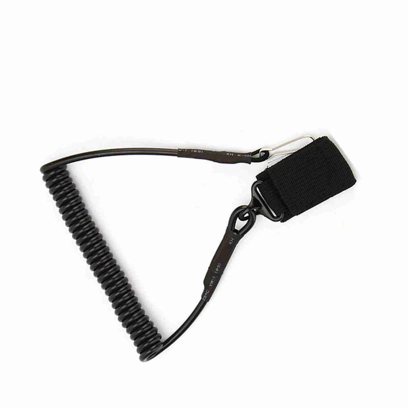 Adjustable Tactical Pistol Lanyard Sling Elastic Hand Belt Chain Secure Spring - Image 2