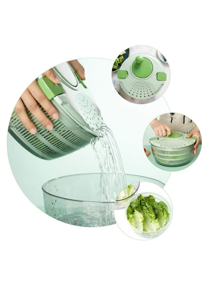 Y&D - Fruits and Vegetables Dryer, Dry Off Drain Lettuce with Ease for Tastier Salads Hollow Basket, Hand-Cranked Vegetable Dehydrator Kitchen Washing Drying, Green - Image 1