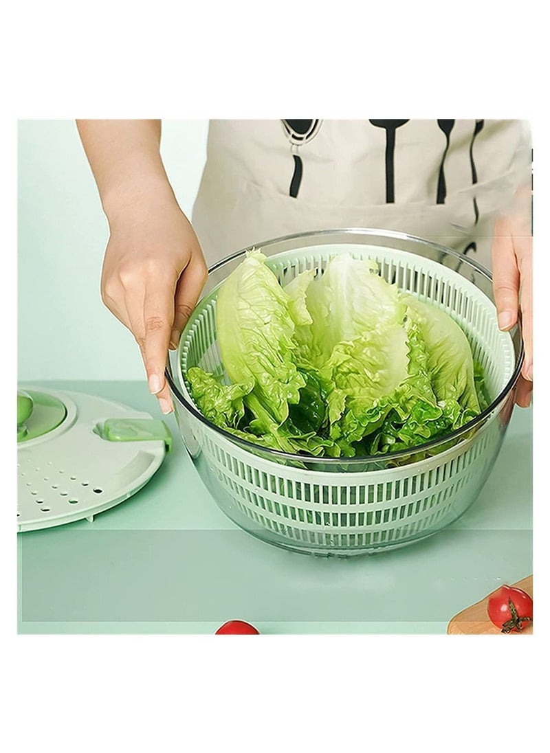 Y&D - Fruits and Vegetables Dryer, Dry Off Drain Lettuce with Ease for Tastier Salads Hollow Basket, Hand-Cranked Vegetable Dehydrator Kitchen Washing Drying, Green - Image 1
