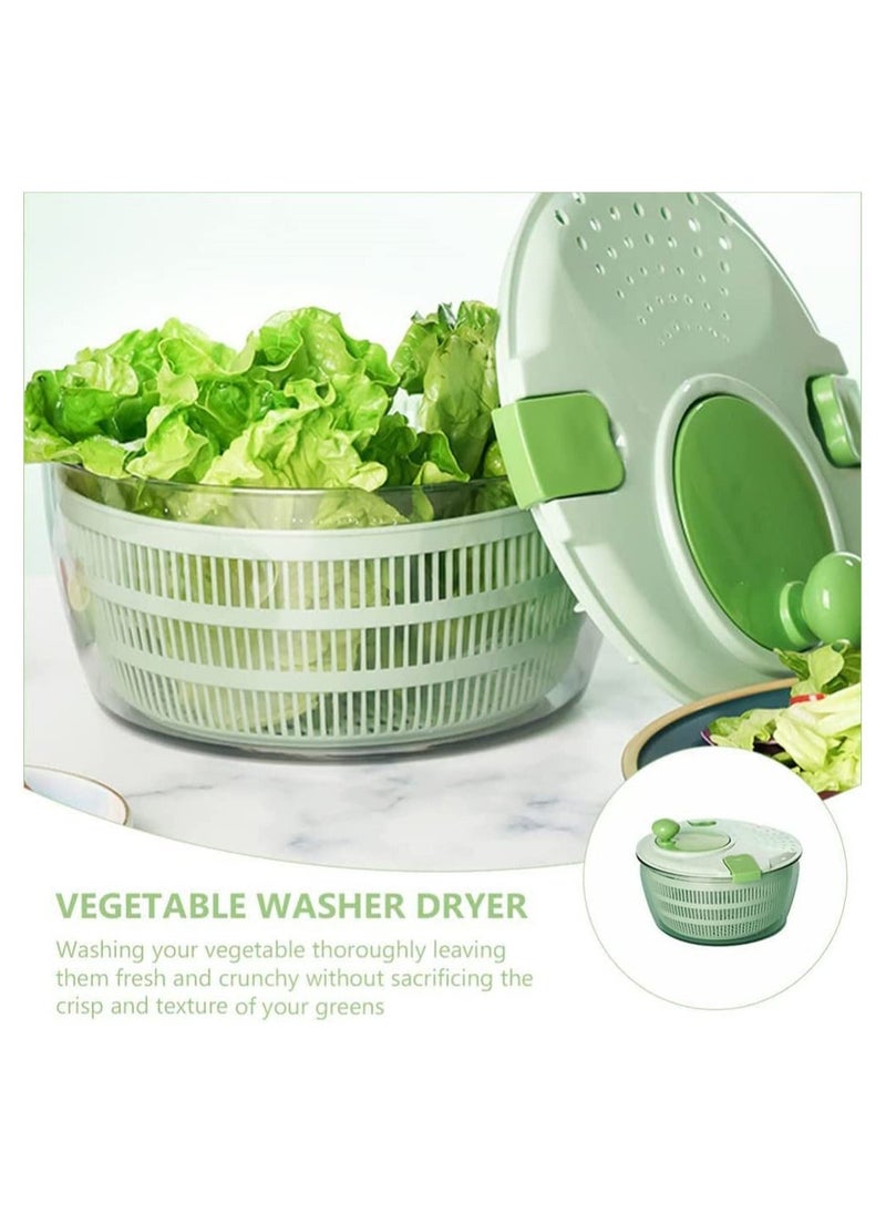 Y&D - Fruits and Vegetables Dryer, Dry Off Drain Lettuce with Ease for Tastier Salads Hollow Basket, Hand-Cranked Vegetable Dehydrator Kitchen Washing Drying, Green - Image 1