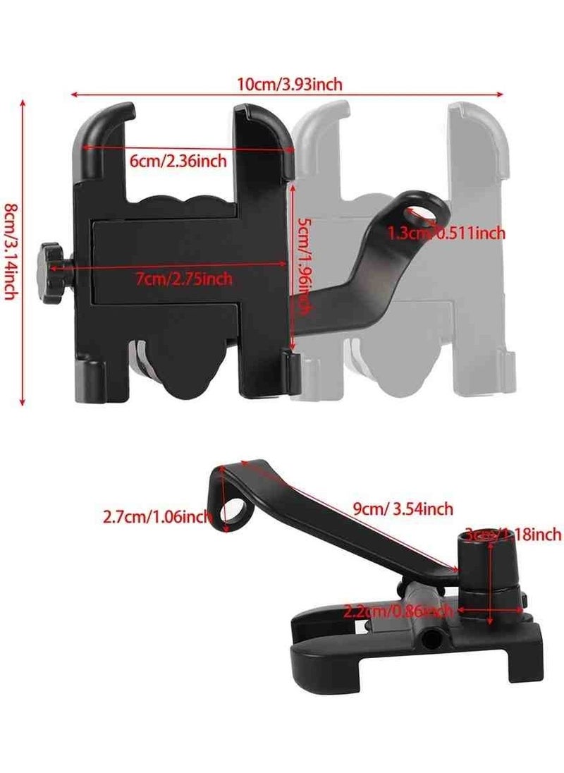Zoli Bicycle and Motorcycle Phone Holder Mirror Mount Aluminum Metal Alloy 360 Degree Movement  - Image 2