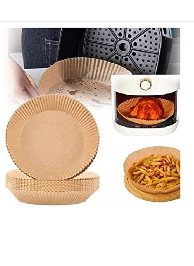 Generic 50 PCS Air Fryer Disposable Paper Liner Non-stick Disposable Air Fryer Liners Baking Paper for Air Fryer Oil-proof Water-proof Parchment for Baking Roasting Microwave  - Image 4