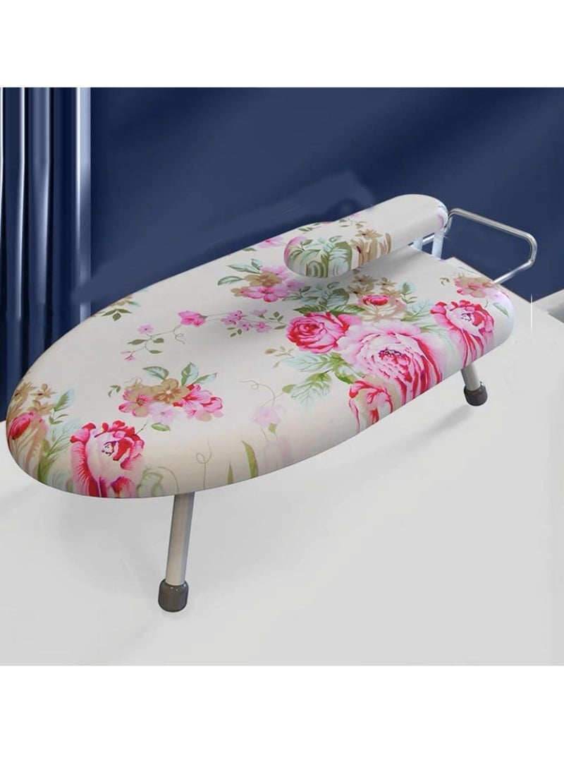 ET-LIFE Countertop Ironing Board, Portable Ironing Board with Ironing Rest Foldable Sleeve Ironing Table Top Space Saving Mini Ironing Station Cover T-Leg Heat Resistance Pad for Laundry Dorm Home Travel - Image 1