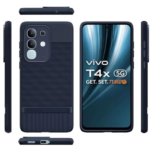 Casotec Shockproof Case for Vivo T4x 5G / Y29 4G / Y31 Pro 5G / iQOO Z10x 5G | Full Camera Protection | TPU Flexible Back Cover for Vivo T4x 5G / Y29 4G / Y31 Pro 5G / iQOO Z10x 5G (Steel Blue) - Image 3