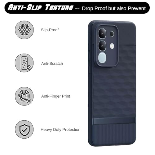 Casotec Shockproof Case for Vivo T4x 5G / Y29 4G / Y31 Pro 5G / iQOO Z10x 5G | Full Camera Protection | TPU Flexible Back Cover for Vivo T4x 5G / Y29 4G / Y31 Pro 5G / iQOO Z10x 5G (Steel Blue) - Image 5