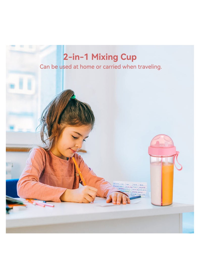 KASTWAVE Dual-Use Bottle, 20oz Sports Water Bottle Portable Two Straws Drink Cup, Portable Two Straws Couple Water Bottle for Running Climbing Gym Cycling Hiking Mountaineering - Image 2