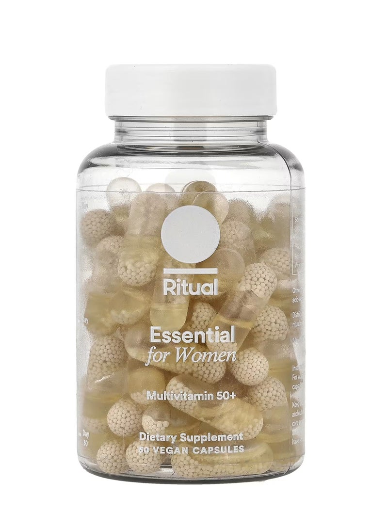 Essential for Women, Multivitamin 50+, Mint, 60 Vegan Capsules