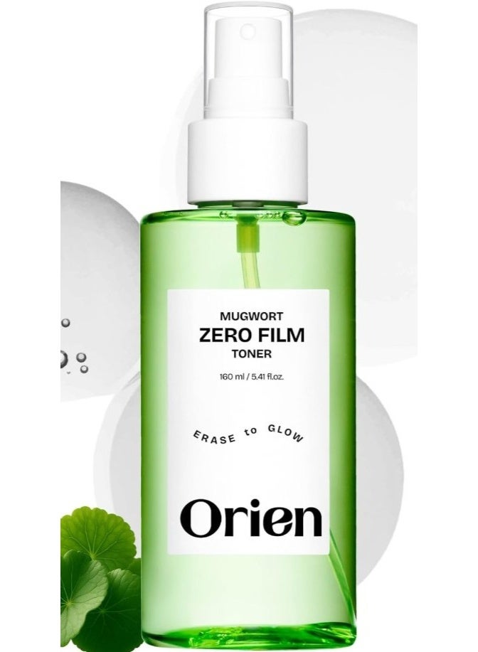 Orien Mugwort Zero Film Toner 5.41 fl.oz. 160ml ㅣpH5.5 Calming, Soothing, Hydrating Spray Toner - Image 1