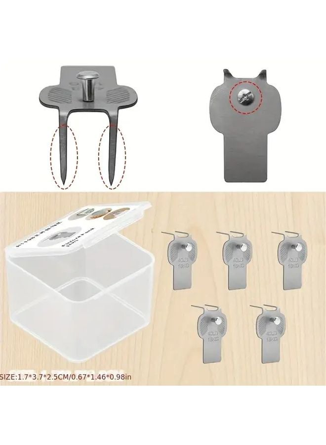 20pcs Heavy Duty Metal Picture Hangers No Drill Installation Wall Hooks - Image 1