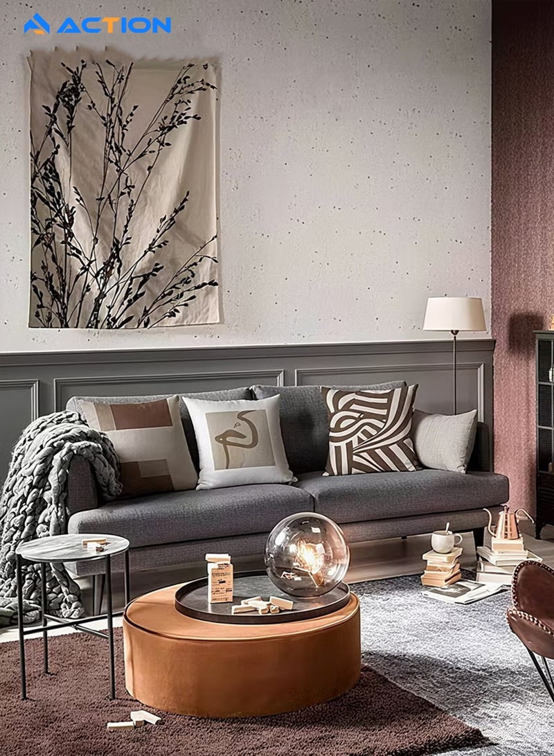 ACTION Cushion Covers Set of 4, Throw Pillow Cover, Abstract Modern Decorative Couch Pillow Case 45cm x 45cm, For Living Room Sofa Car Couch Bed Pillowcases 18x18 inches（Double sided pattern - Image 4